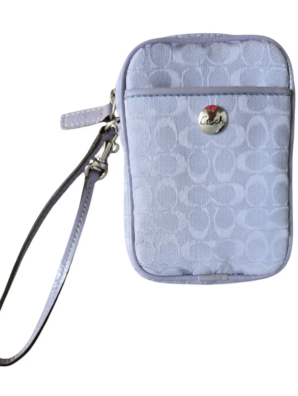 NWOT Coach Y2K Signature Lilac Digital Camera Wristlet Pouch - Picture 8 of 8